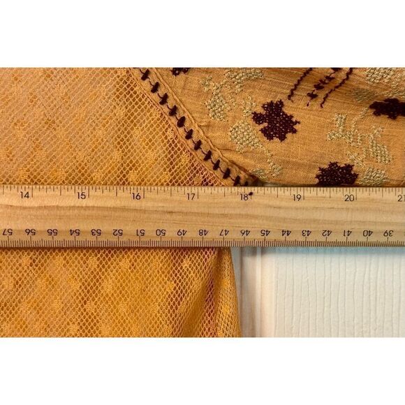 NWOT Free People Roses are Red Embroidered Lace Up Yoke Sheer Peasant Top S - Picture 11 of 11